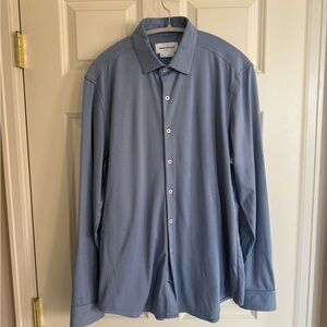 Ministry of Supply Men's Apollo Dress Shirt, Blue, Medium Standard